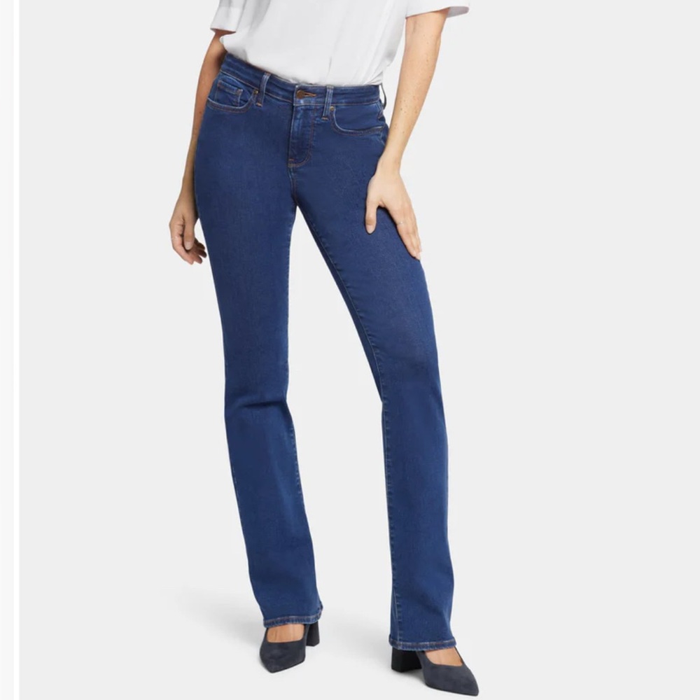 NYDJ Barbara Bootcut Indigo Wide Leg‎ Lift Tuck Technology Jeans Women’s 16 EUC